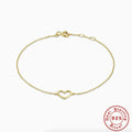 925 Sterling Silver Heart Chain Bracelet