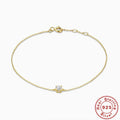 925 Sterling Silver Solitaire CZ Chain Bracelet