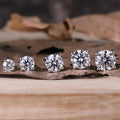 925 Sterling Silver Moissanite Screw-Back Cartilage Stud Earrings
