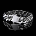 Flat Cuban Link Bracelet for Men | Stainless Steel 5mm-15mm