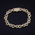Iced Baguette Cuban Link Bracelet for Men – CZ Pavé Hip Hop Chain