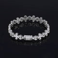 Iced Cross Link Bracelet for Men – CZ Pavé Hip Hop Chain