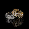 Iced Out Chevron Link Ring for Men | Pavé CZ Hip Hop Ring