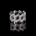 Iced Out Cuban Link Ring for Men | Pavé CZ Hip Hop Statement Ring