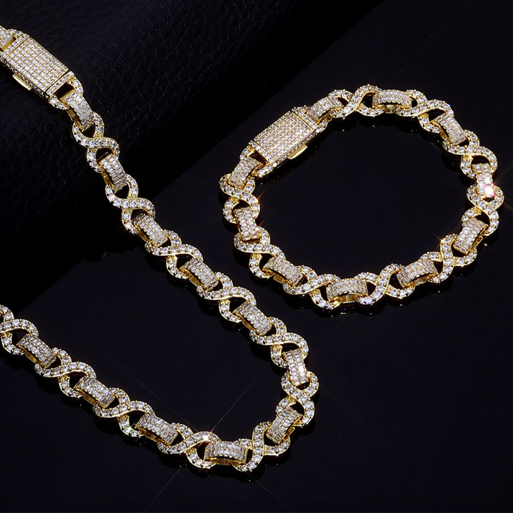 Iced Baguette Cuban Link Bracelet for Men – CZ Pavé Hip Hop Chain