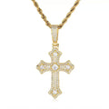 Iced Cross Necklace for Men – CZ Pavé Hip Hop Pendant