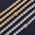 Men’s 5mm Square CZ Tennis Chain Necklace – Iced Hip Hop Style
