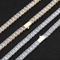 Men’s Baguette CZ Tennis Chain Necklace