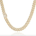 Men’s Cuban Link Chain Necklace – Full CZ Iced Out 10mm-12mm