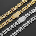 Men’s Iced Cross Link Chain Necklace – CZ Pavé Hip Hop Chain