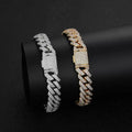 Men’s Iced Cuban Link Bracelet – CZ Hip Hop Style 10mm-12mm