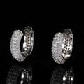 Men’s Iced Hoop Earrings – CZ Pavé Hip Hop Huggie Hoops