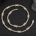 Men’s Iced Thorns Tennis Chain Necklace – CZ Pavé Hip Hop Chain