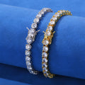 Men’s Round Cut Tennis Bracelet – Iced Out CZ Chain 6mm