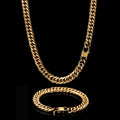 Men’s Stainless Steel Double Cuban Link Chain 7mm-9mm