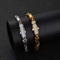 Men’s Stainless Steel Rope Chain Bracelet – Iced CZ Clasp