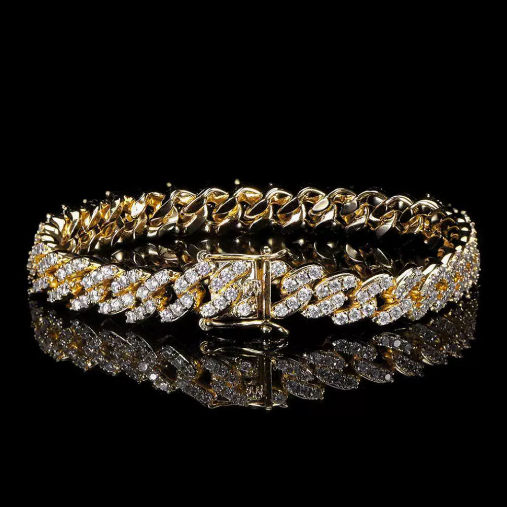 Men’s Statement Cuban Link Bracelet – Full CZ Iced Out