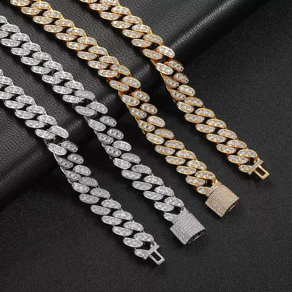 Men’s Full Iced Cuban Link Bracelet – CZ Pavé Hip Hop Style
