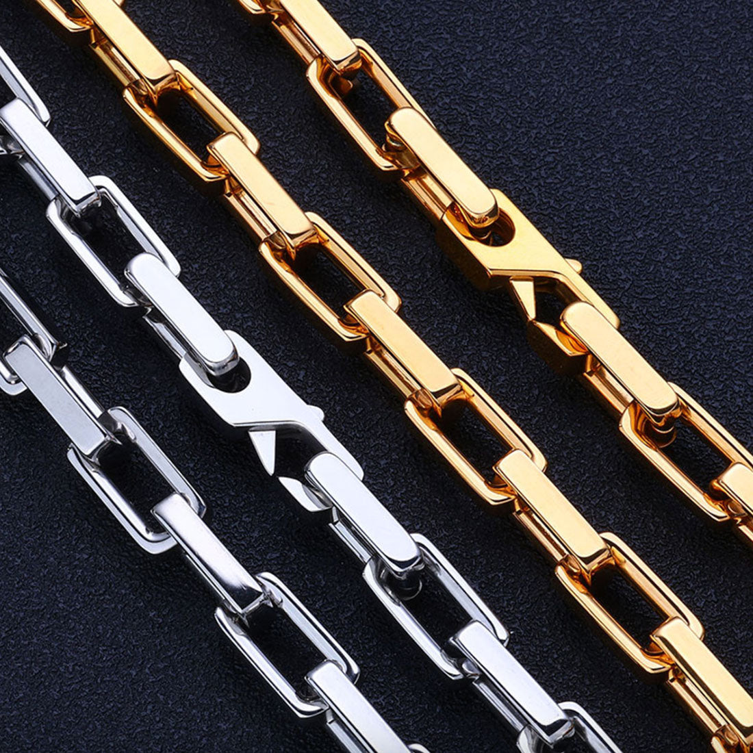 Men’s Rectangular Bar Link Chain