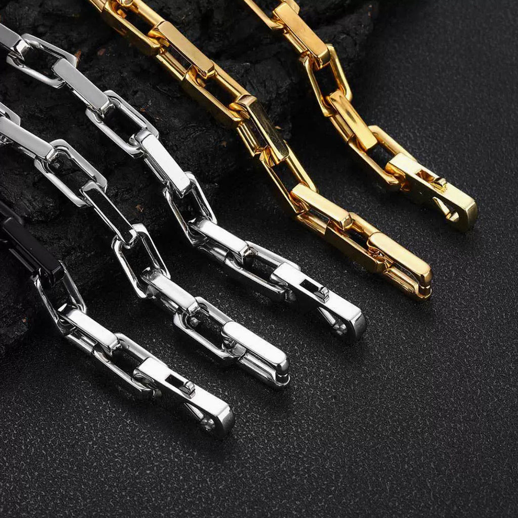 Men’s Rectangular Bar Link Chain