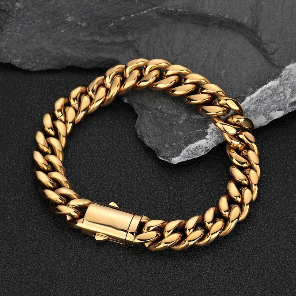 Men’s Stainless Steel Cuban Link Bracelet 6mm-14mm