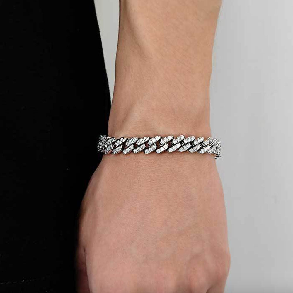 Men’s Statement Cuban Link Bracelet – Full CZ Iced Out