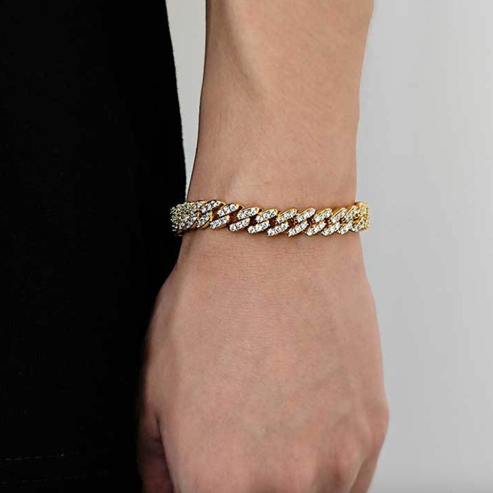 Men’s Statement Cuban Link Bracelet – Full CZ Iced Out