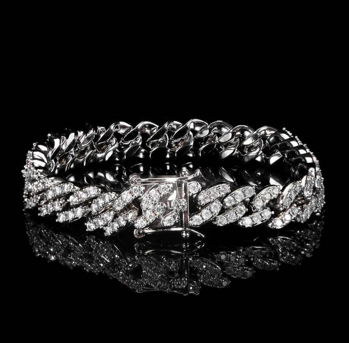 Men’s Statement Cuban Link Bracelet – Full CZ Iced Out