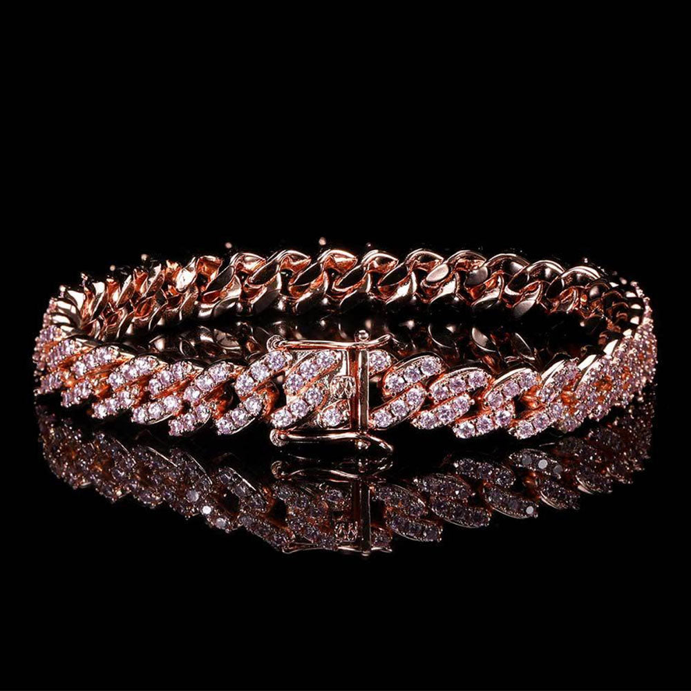 Men’s Statement Cuban Link Bracelet – Full CZ Iced Out