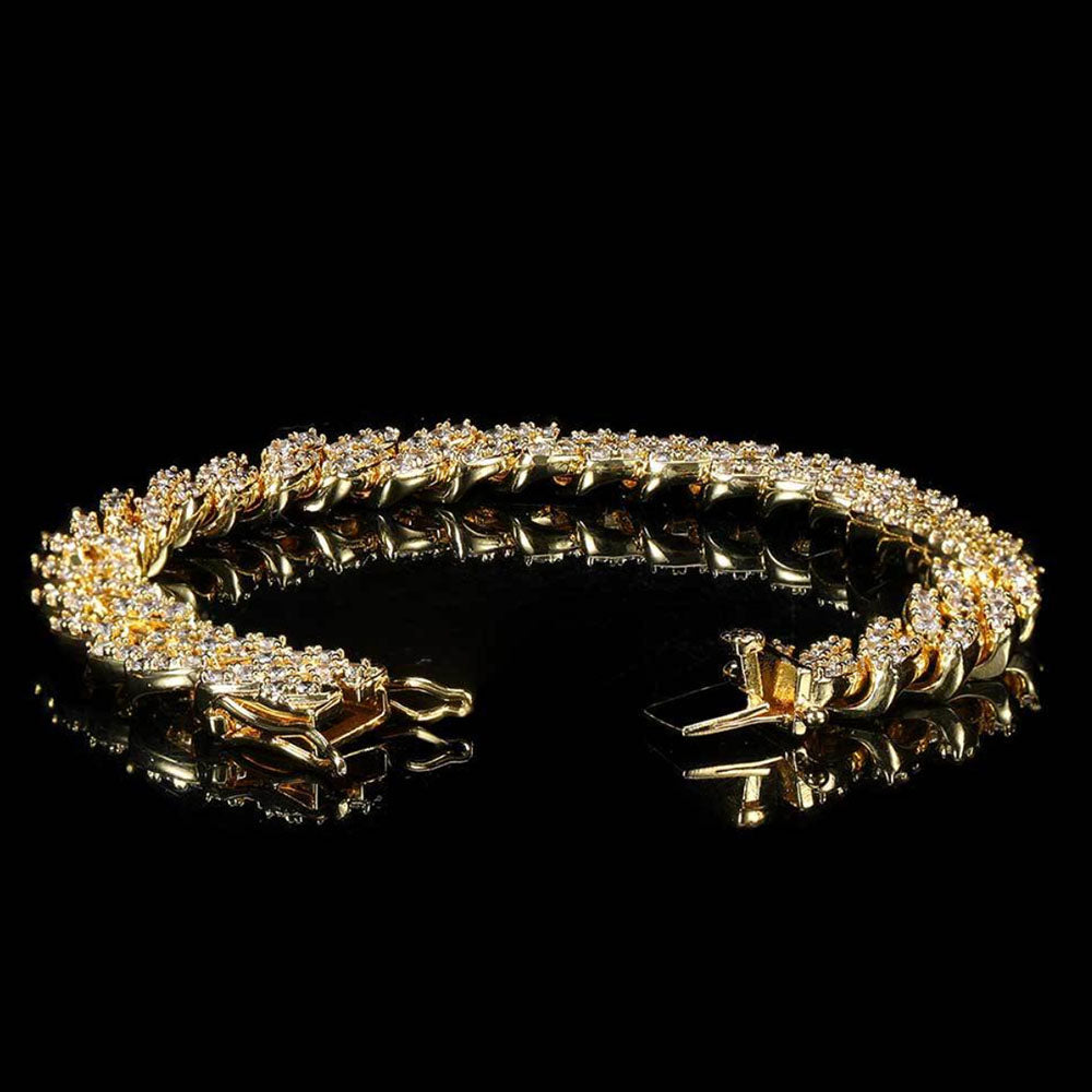 Men’s Statement Cuban Link Bracelet – Full CZ Iced Out