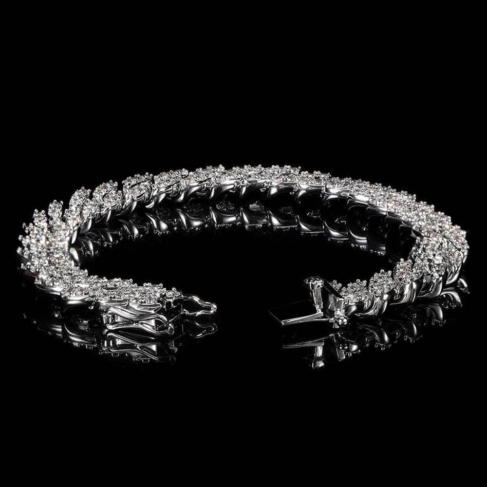 Men’s Statement Cuban Link Bracelet – Full CZ Iced Out