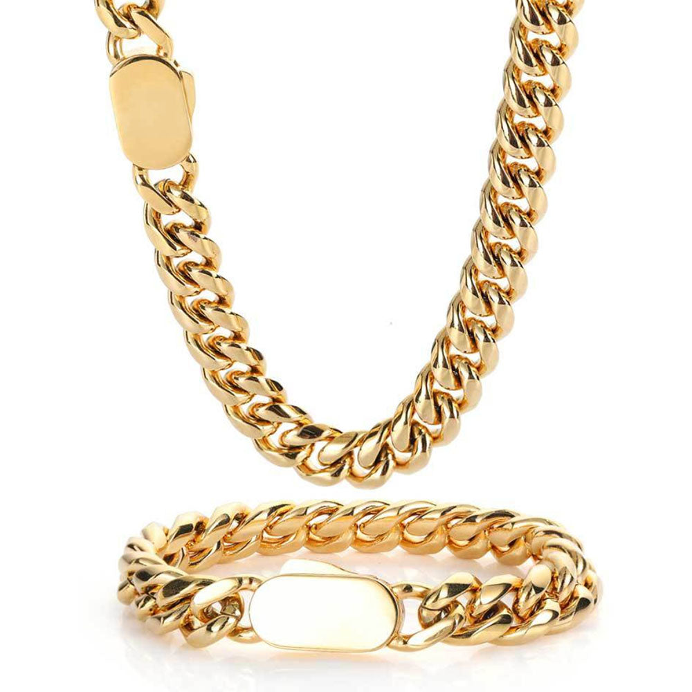 Miami Cuban Link Bracelet for Men | Stainless Steel 6mm-12mm