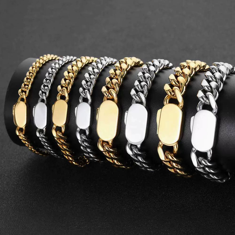 Miami Cuban Link Bracelet for Men | Stainless Steel 6mm-12mm