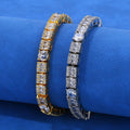 Round & Square CZ Tennis Bracelet for Men – Iced Hip Hop Style 6mm