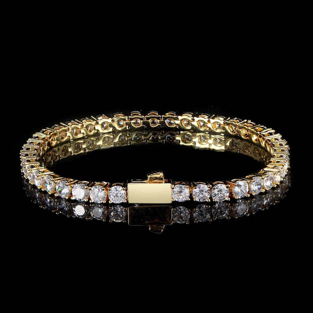 Round Cut Tennis Bracelet – Iced Out CZ Chain 3mm-5mm