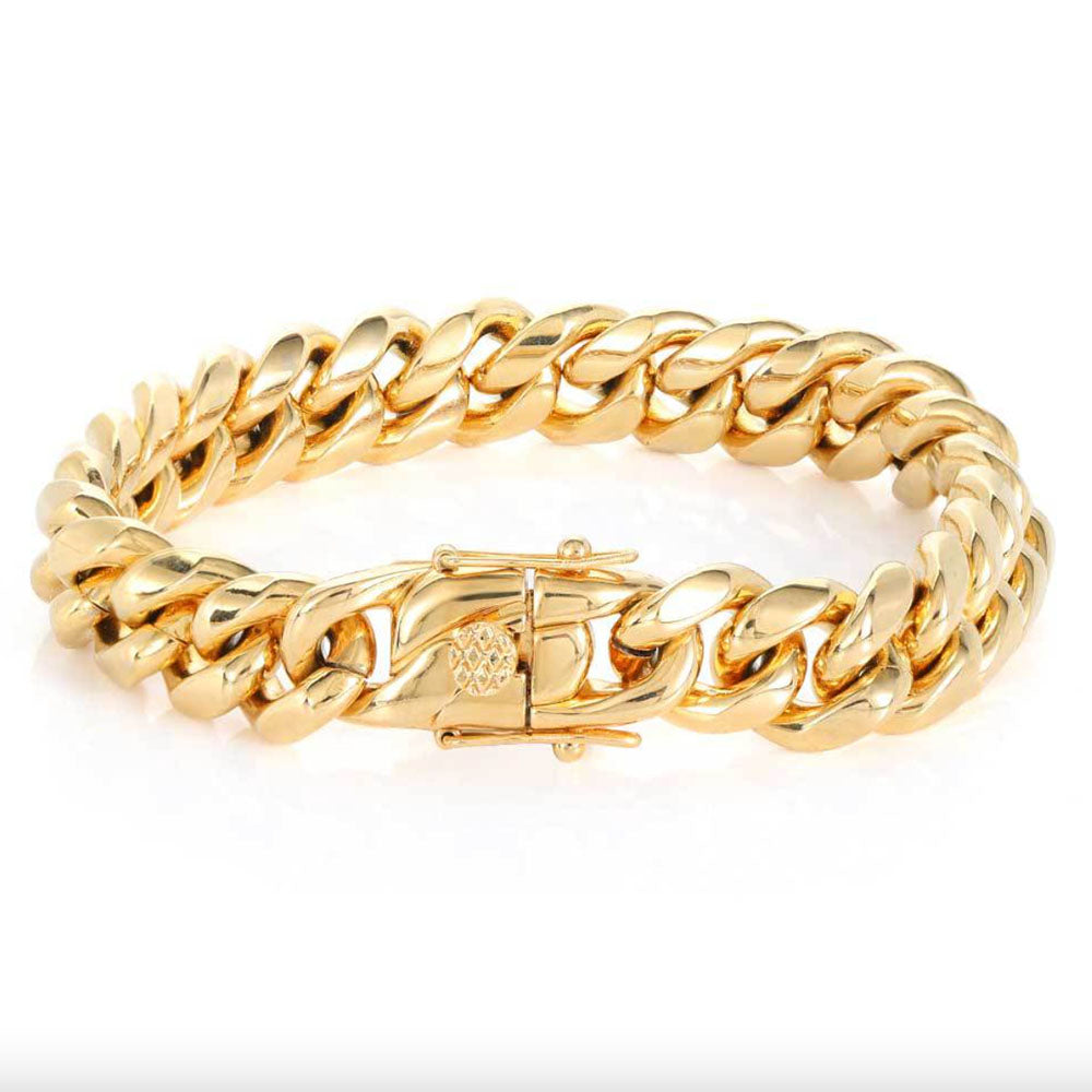 Stainless Steel Cuban Link Bracelet for Men 6mm-18mm