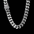 Stainless Steel Flat Cuban Link Chain for Men 5mm-15mm
