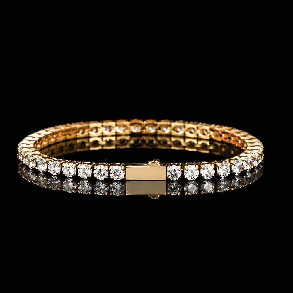 Stainless Steel Iced Out CZ Tennis Bracelet 4mm