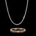 Stainless Steel Iced Out CZ Tennis Chain Necklace 4mm