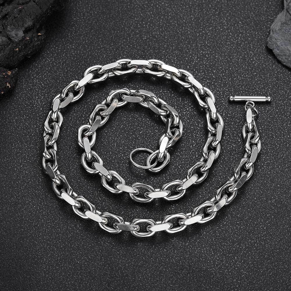 Stainless Steel Cable Link Chain Necklace
