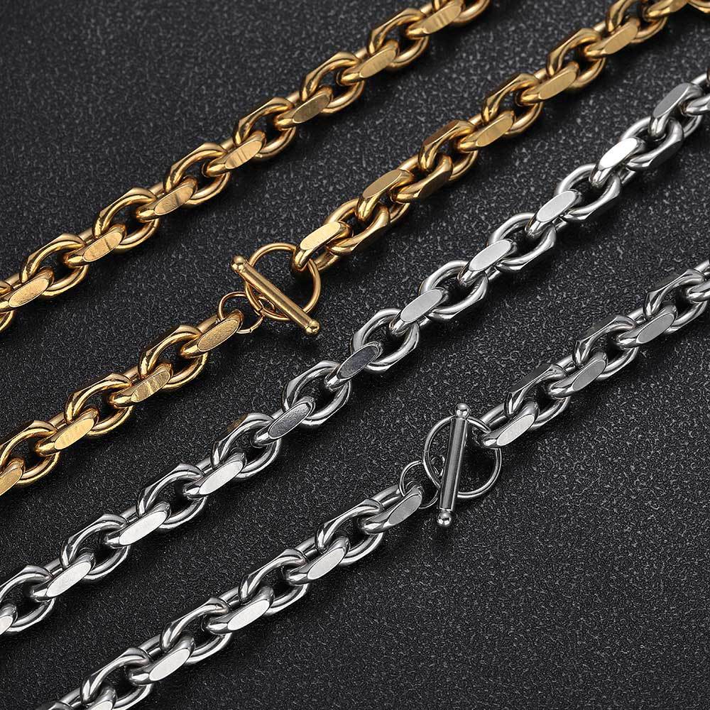 Stainless Steel Cable Link Chain Necklace