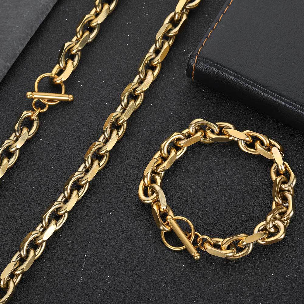 Stainless Steel Cable Link Chain Necklace
