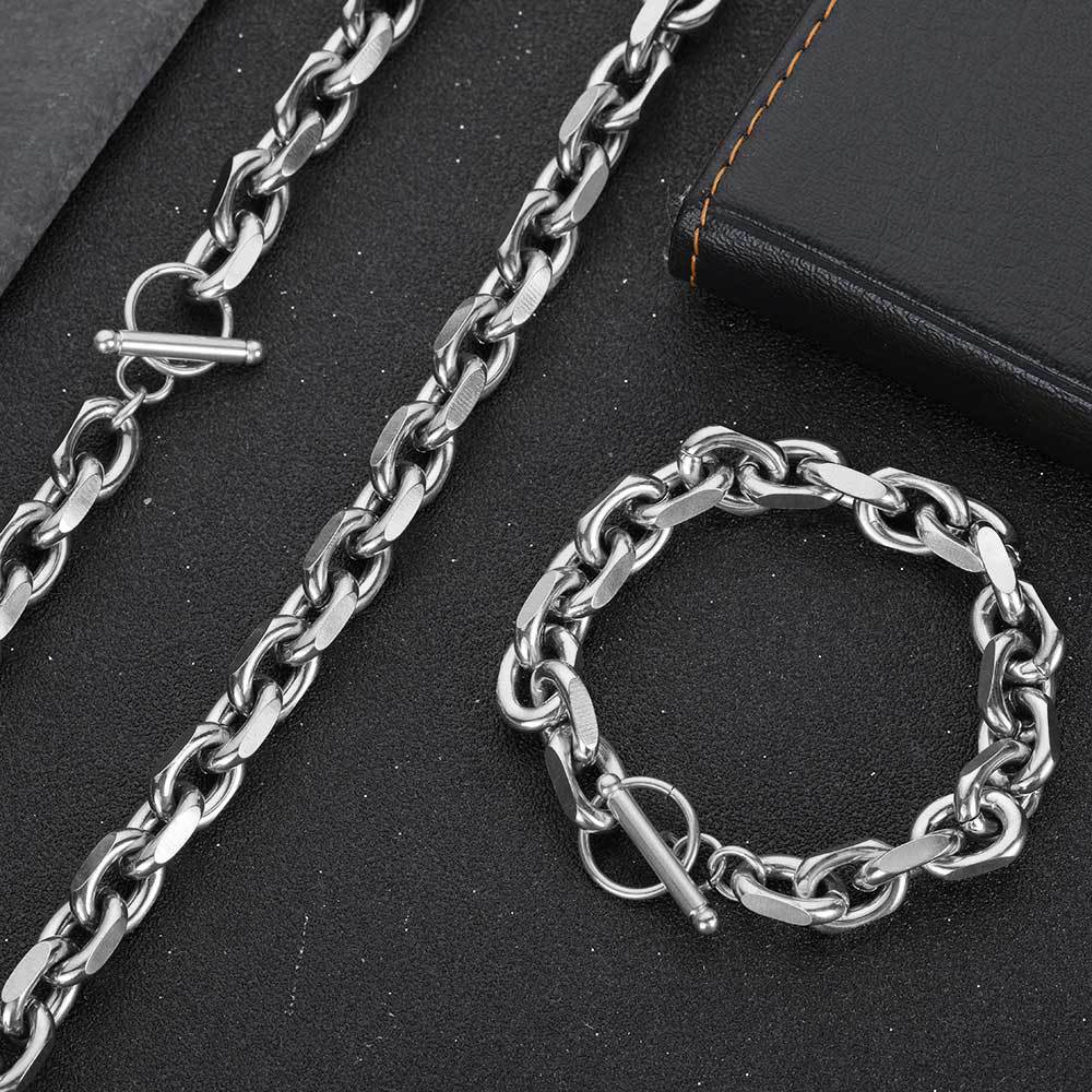 Stainless Steel Cable Link Chain Necklace
