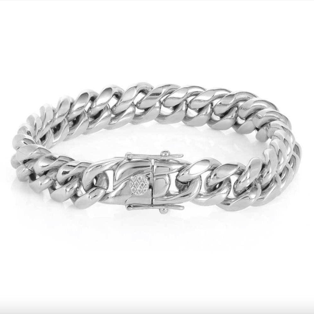 Stainless Steel Cuban Link Bracelet for Men 6mm-18mm