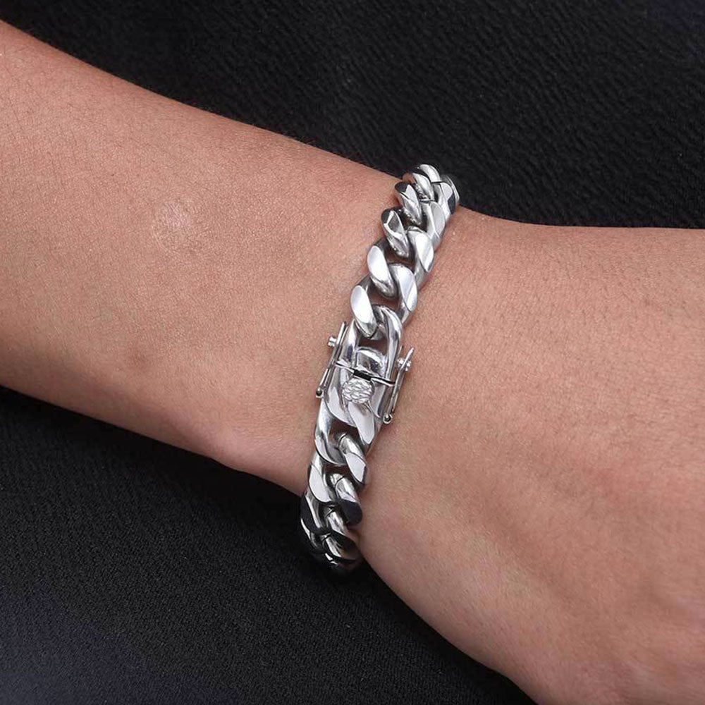 Stainless Steel Cuban Link Bracelet for Men 6mm-18mm