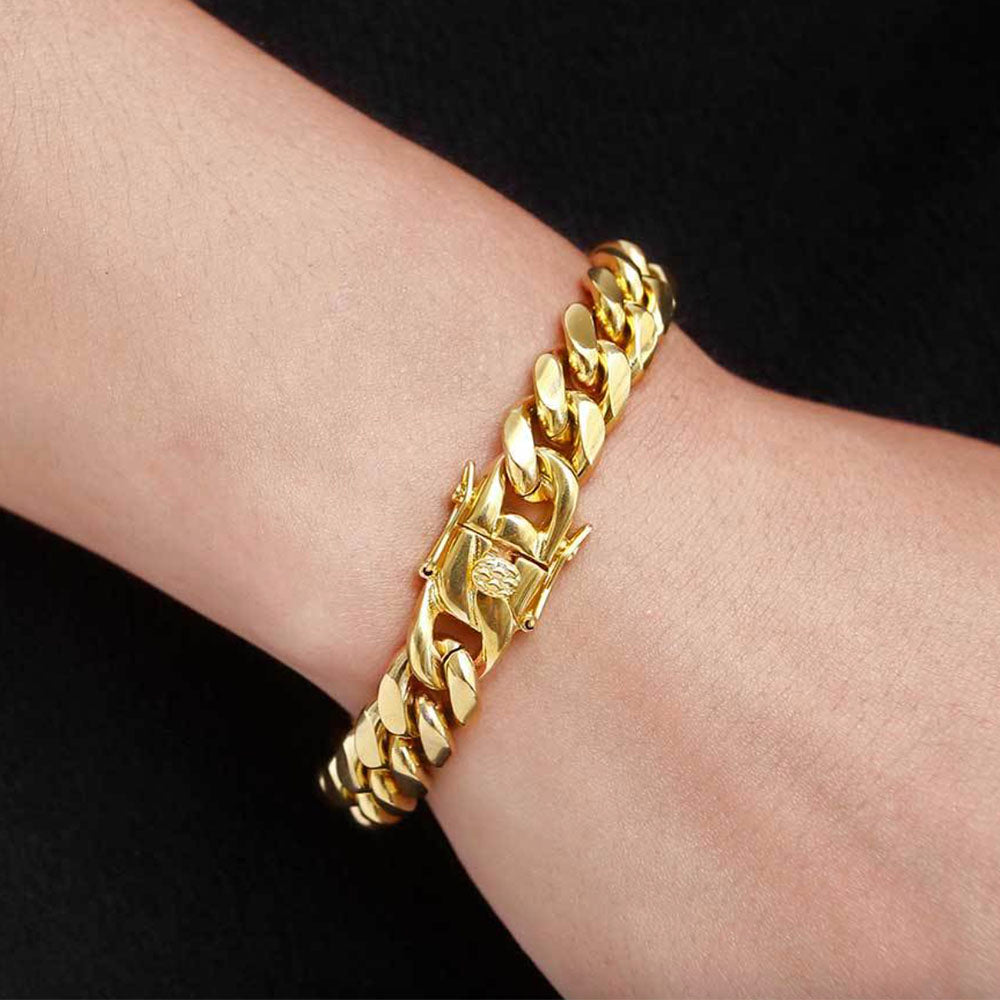 Stainless Steel Cuban Link Bracelet for Men 6mm-18mm