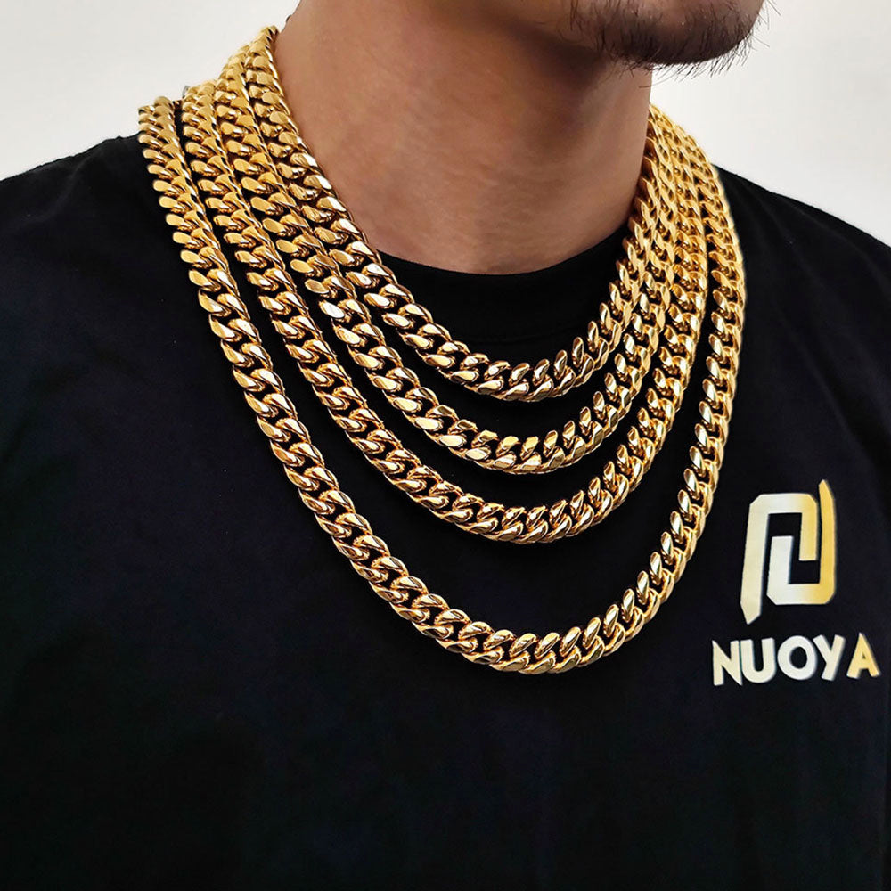 Men’s Stainless Steel Cuban Link Chain | Hip Hop CZ Pavé Clasp