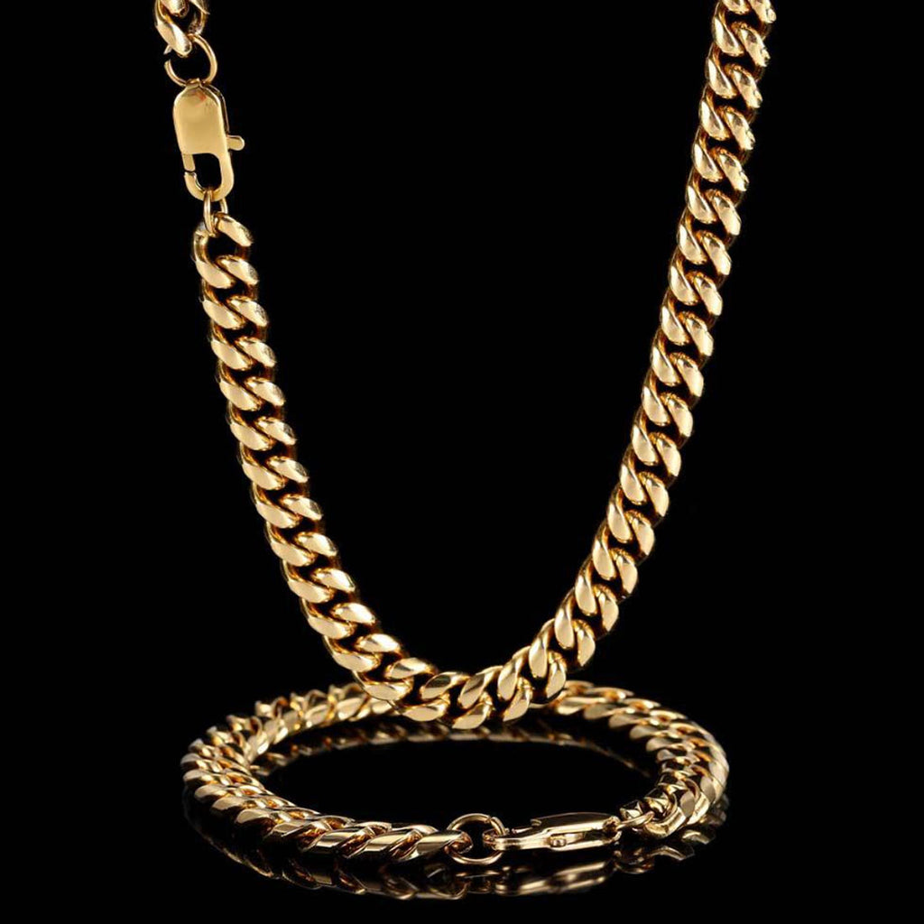 Stainless Steel Cuban Link Chain Bracelet for Men
