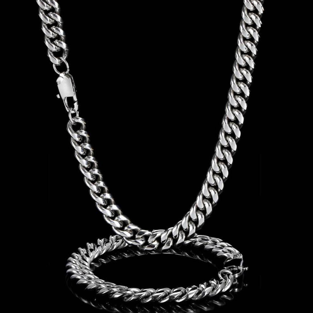 Stainless Steel Cuban Link Chain Bracelet for Men