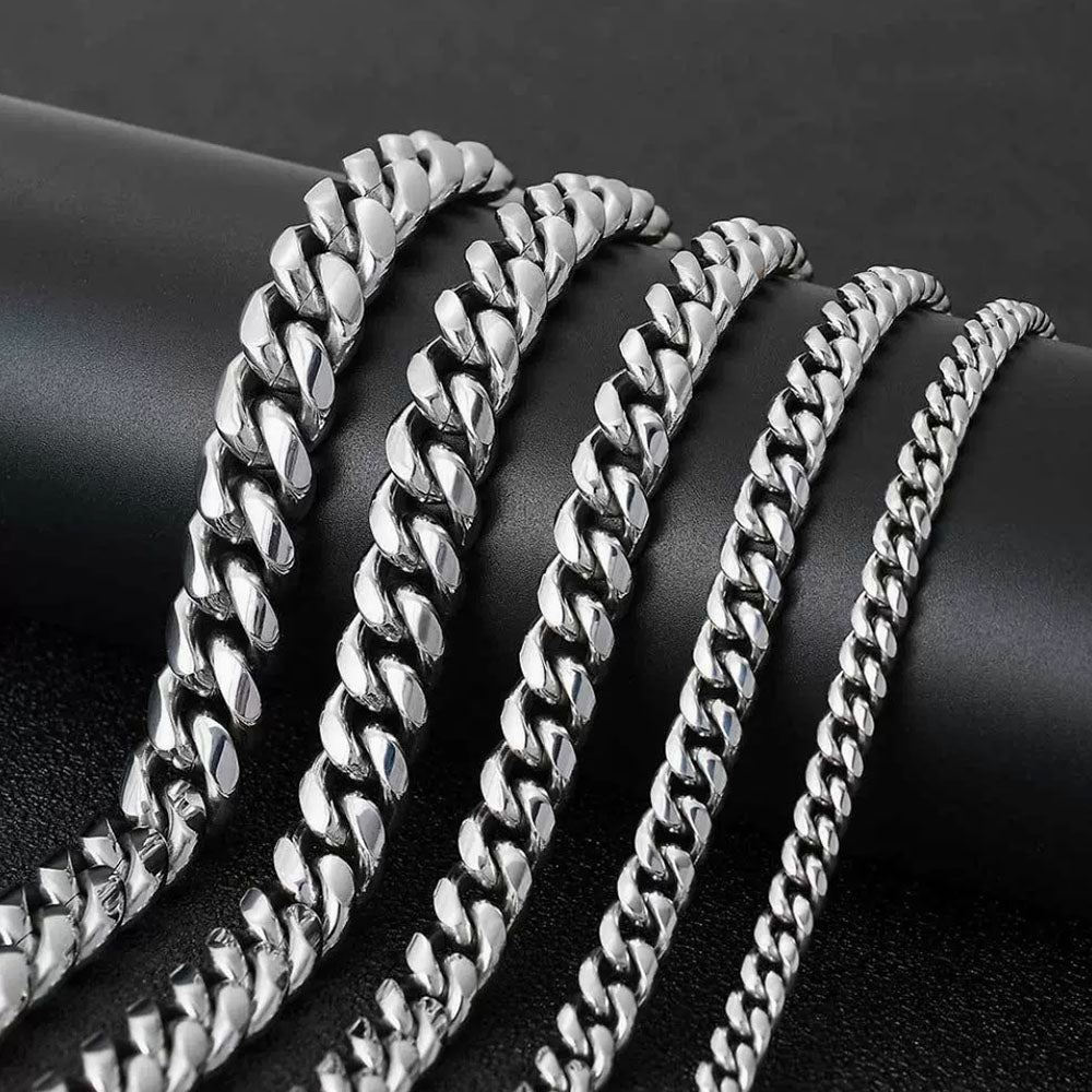 Stainless Steel Cuban Link Chain for Men 6mm-18mm